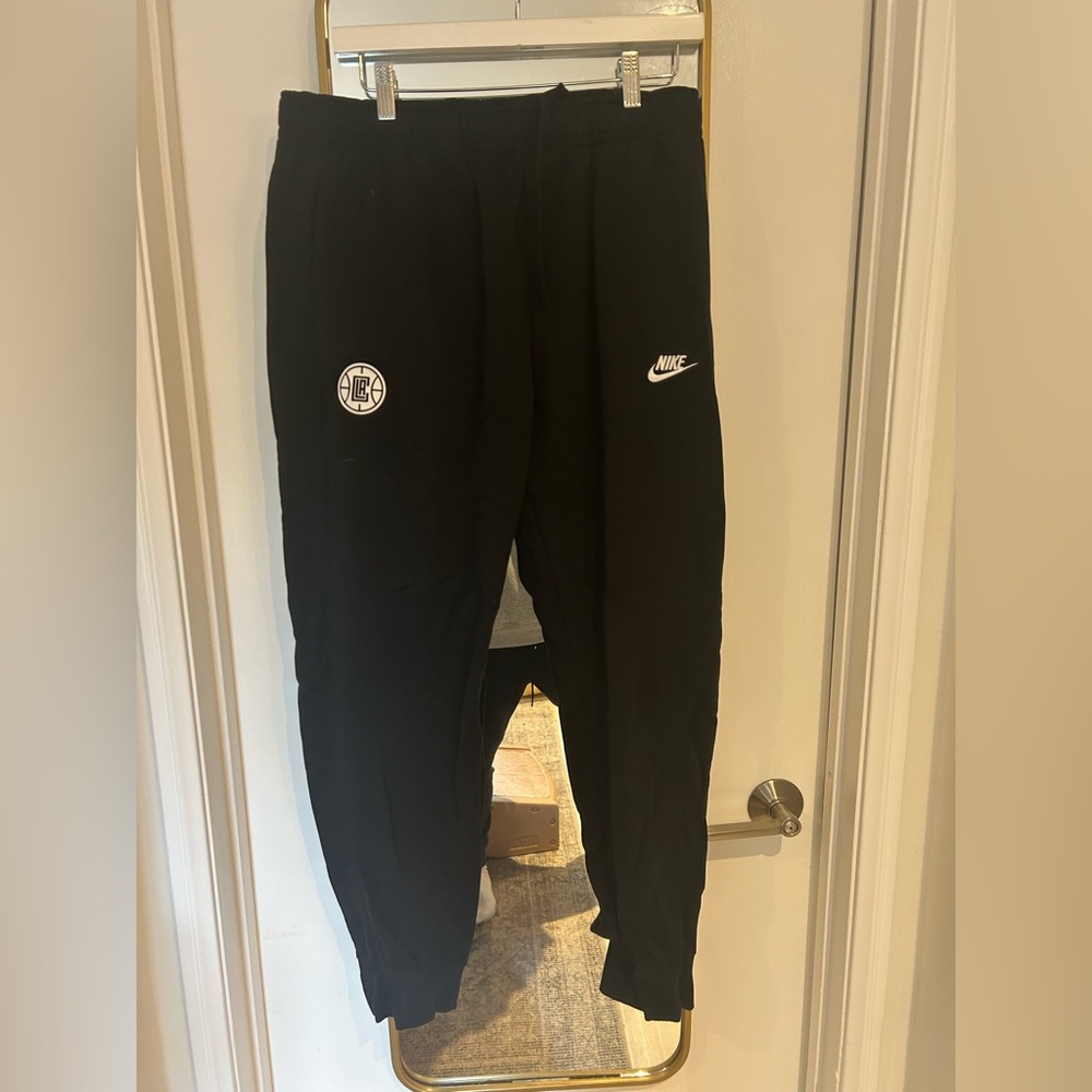Nike Tech Fleece Joggers Sweatpants Men's Large New NBA Clippers Black Workout